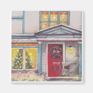 Zollamt-Zahl-WeihnachtsHütte Magnet