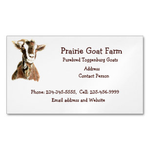 Zollamtliche Ziegenfarm Animal Business Card Magnetische Visitenkarte