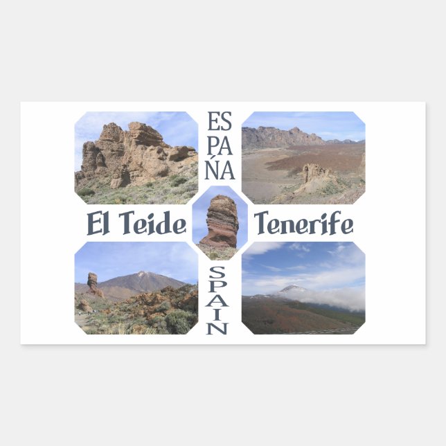 Zollaufkleber El Teide Rechteckiger Aufkleber (Vorderseite)