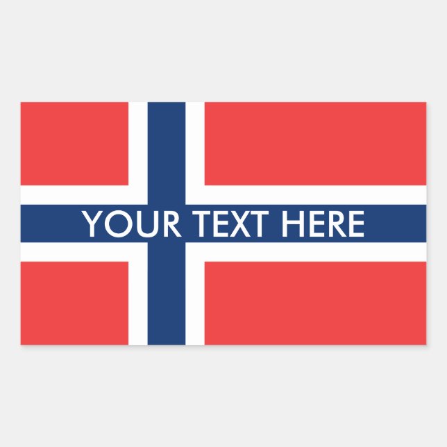 Zollaufkleber unter norwegischer Flagge Rechteckiger Aufkleber (Vorderseite)