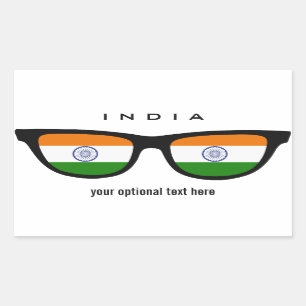 Zollaufkleber von Indian Shades Rechteckiger Aufkleber