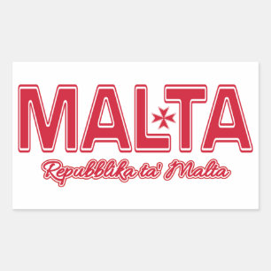 Zollaufkleber von MALTA Rechteckiger Aufkleber