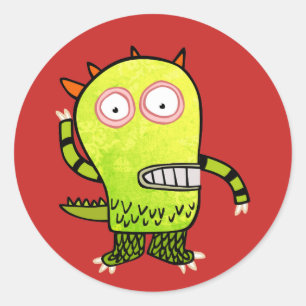 ZOLLBARE, GLÜCKLICHE MONSTER-Aufkleber Runder Aufkleber