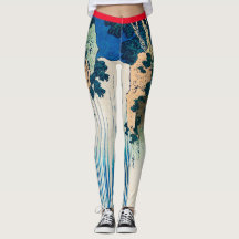 ZOLLBARE JAPANISCHE WOODBLOCK-DRUCKER-Leggings