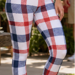 ZOLLBARE ROTE WEISE UND BLAU Hochwaisted Capris