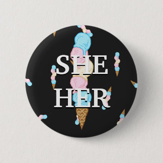 ZOLLBARE Transitflagge Pronoun-Eiscreme-Taste Button