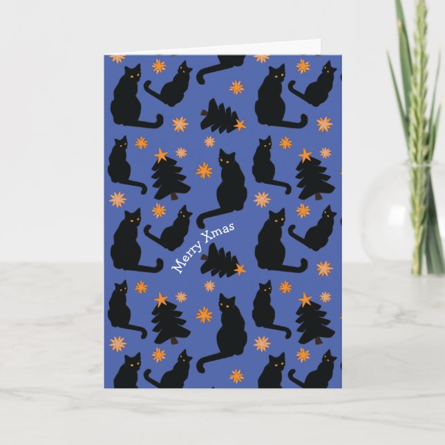 ZOLLBARE XMAS-KATZKARTE KARTE (Vorderseite)