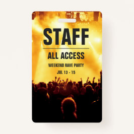 Zollbeamte | Alle Access Concert Pass Abzeichen Ausweis