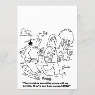 ZOLLBEWÄLTIGE CARTOON-WEDERINVITATION EINLADUNG