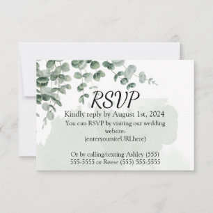 ZOLLBREITE GREENERY WEDING RSVP KARTE