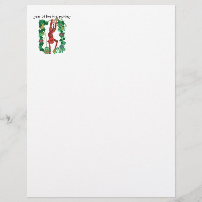 Zollbriefkopf des chinesischen Feuermondes 2016 (Vorderseite)