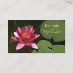 ZOLLBUS.CARD./TIEFE ROSE-FARBIERT LOTUS BLO VISITENKARTE