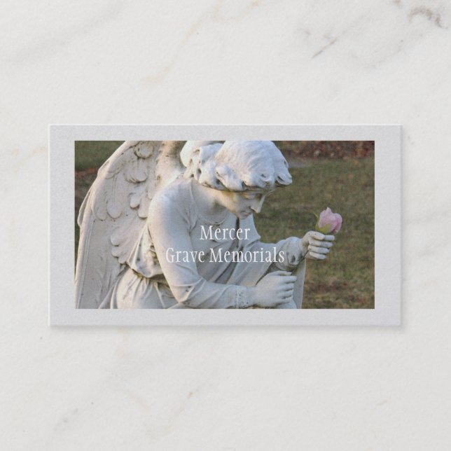 ZOLLBUS. KARTE/"ANGEL MIT ROSE" MEMORIAL VISITENKARTE (Vorderseite)