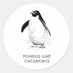 Zölle auf Pinguine Heard Island Funny Trump Tarif Runder Aufkleber