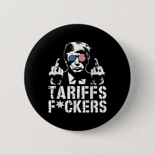 Zölle für Trump Middle Finger Button