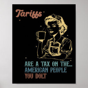 Zölle sind Steuern auf Amerikaner Antitarife Poster