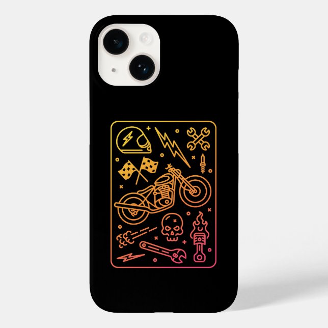 Zolleigene Motorradgarage 1 Case-Mate iPhone 14 Hülle (Rückseite)