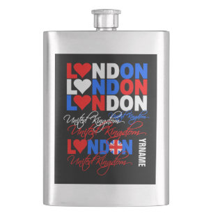 Zollfahne London UK Flachmann