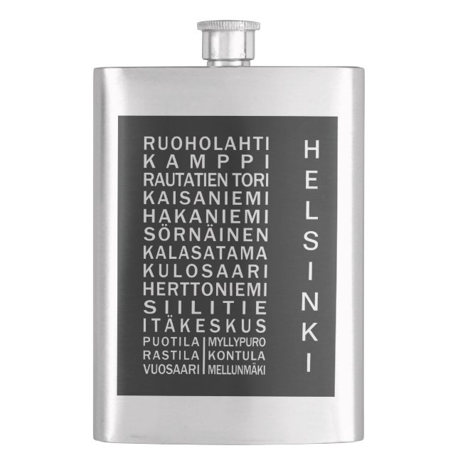 Zollformblatt Helsinki Metro Scroll Flachmann (Vorderseite)