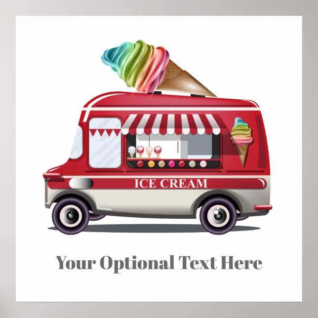 Zollformposter für Eiscreme Truck Poster (Vorne)