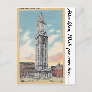 Zollhaus, Boston, Mass. Postkarte