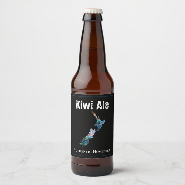 ZOLLKARTE NEUSEELAND BIERFLASCHENETIKETT (Vorderseite)