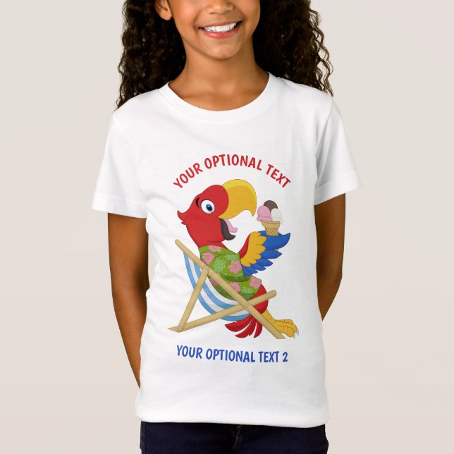 Zollkleidung für Beach Macaw T-Shirt (Vorderseite)