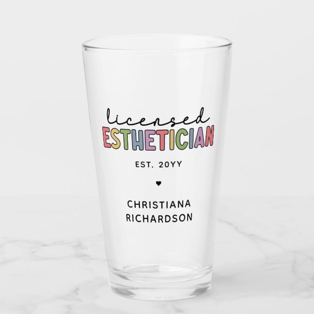 Zolllizenzierter Kosmetologe  Glas (Vorderseite)
