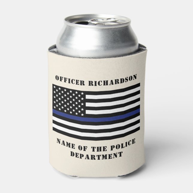 Zollpolizei Thin Blue Line Polizei Dosenkühler (Kanne Vorderseite)