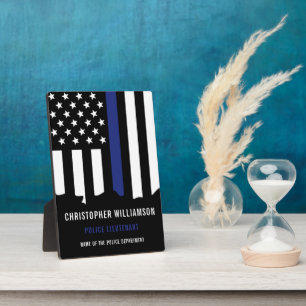 Zollpolizei Thin Blue Line Polizei Fotoplatte