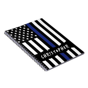 Zollpolizei Thin Blue Line Polizei Notizblock