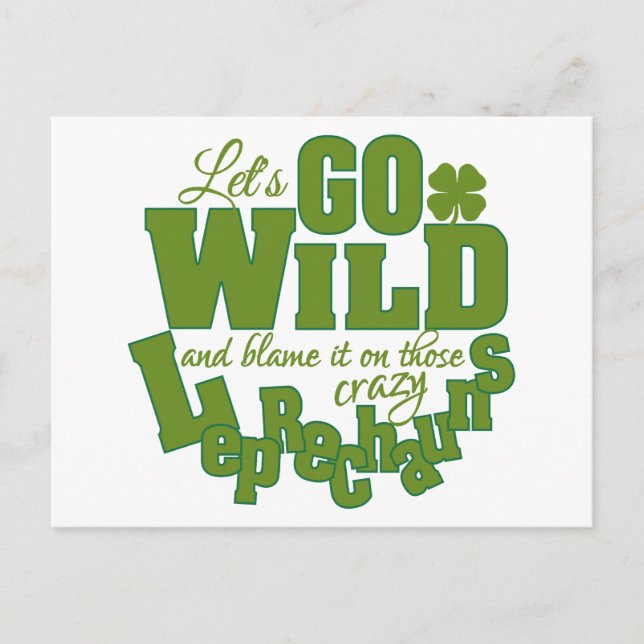 Zollpostkarte Leprechaun Postkarte (Vorderseite)