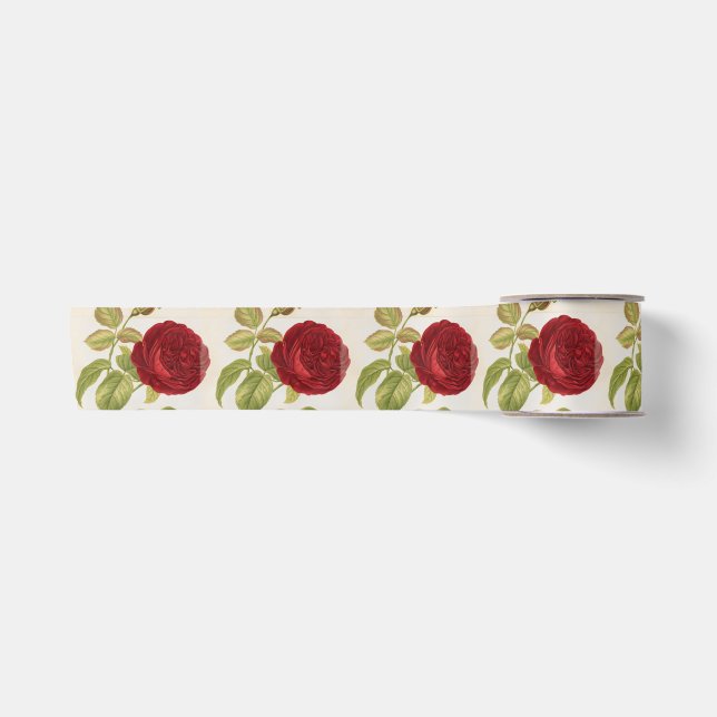 ZOLLREIHE ROTE ROSE SATINBAND (Vorderseite)
