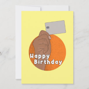 Zollschuld oder Kreditkarte Funny Happy Birthday Einladung