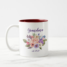 ZOLLSTÄNDIGES Oma Datum - Erstmaliges Oma Zweifarbige Tasse