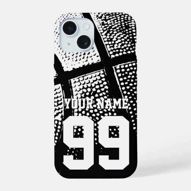 Zolltarif für Basketball-Jersey-Nummer iPhone 15 Hülle (Rückseite)