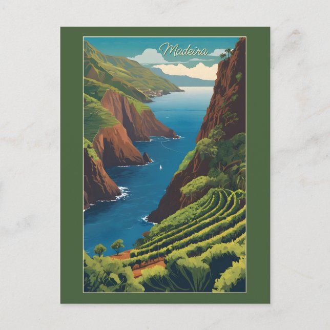Zolltariflicher Text Madeira Portugal Postkarte (Vorderseite)