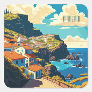 Zolltariflicher Text Madeira Portugal Quadratischer Aufkleber