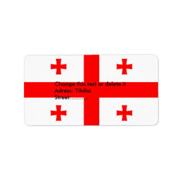 Zolltarifliches Etikett mit georgischer Flagge Adressaufkleber