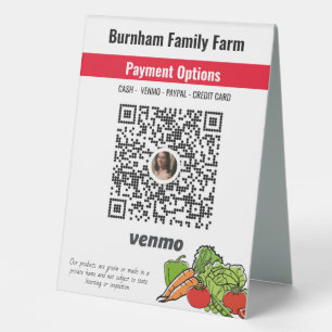 Zolltarifzeichen für Venmo-Bauer Tischaufsteller