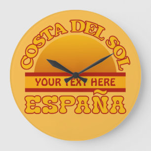 Zolluhr an der Costa del Sol Große Wanduhr