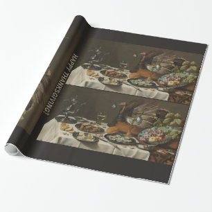 Zollverpackungspapier "Still Life with Turkey Pie" Geschenkpapier