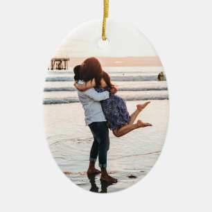 Zollverzierung "I Liebe uns" des Fotos Keramik Ornament