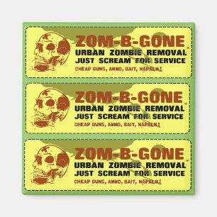 Zom-B-Gegangener städtischer Zombie-Abbau Magnet