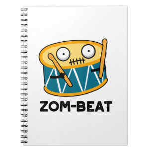 Zom beat Funny Halloween Zombie Drum Pun Notizblock