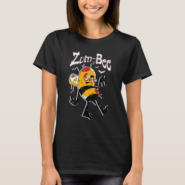 Zom bee Honeybee Trick or Tree Bee Lover Hallo T-Shirt (Vorderseite)