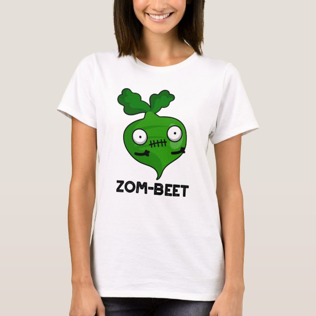 Zom-Beet Funny Halloween Zombie Beet Pun T-Shirt (Vorderseite)