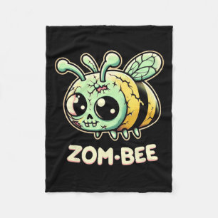 Zom-Biene Adoritable Creepy Zombie Bee Cartoon Hal Fleecedecke