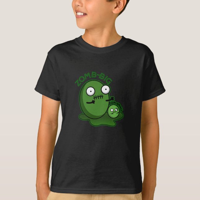 Zom-Big Zom-Small Funny Halloween Zombie Pun T-Shirt (Vorderseite)