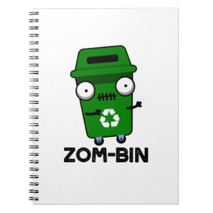Zom-bin Funny Halloween Zombie Müller Pun Notizblock